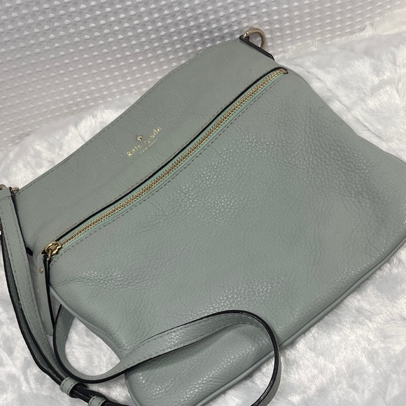 kate spade Light Sage Leather Crossbody with Gold Hardware - Picture 3 of 10